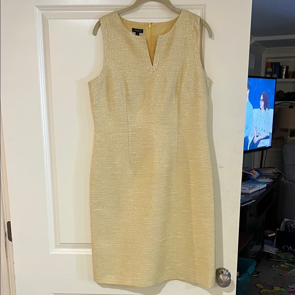 Talbots Gold Textured Dress